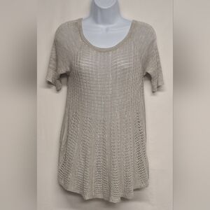 Absolutely L Knit Baby Doll Top Tunic Grey